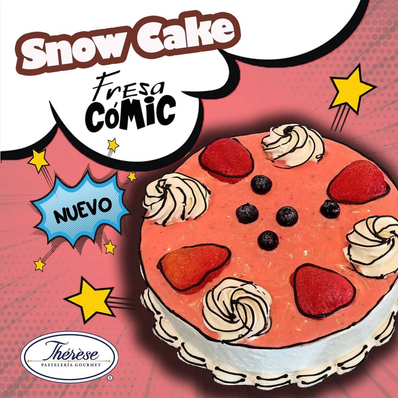 Snow Cake Fresa Cómic Mini