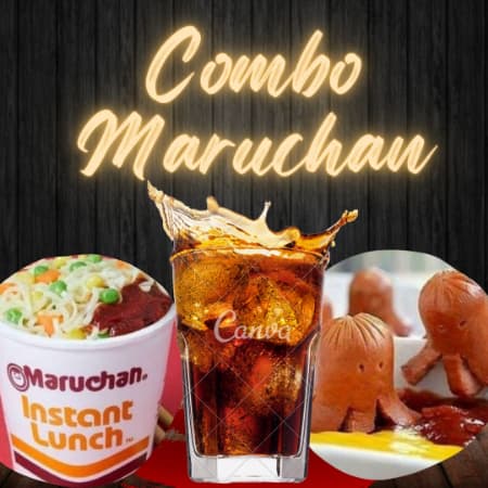 Sopa Maruchan + Salchipulpos + Refresco
