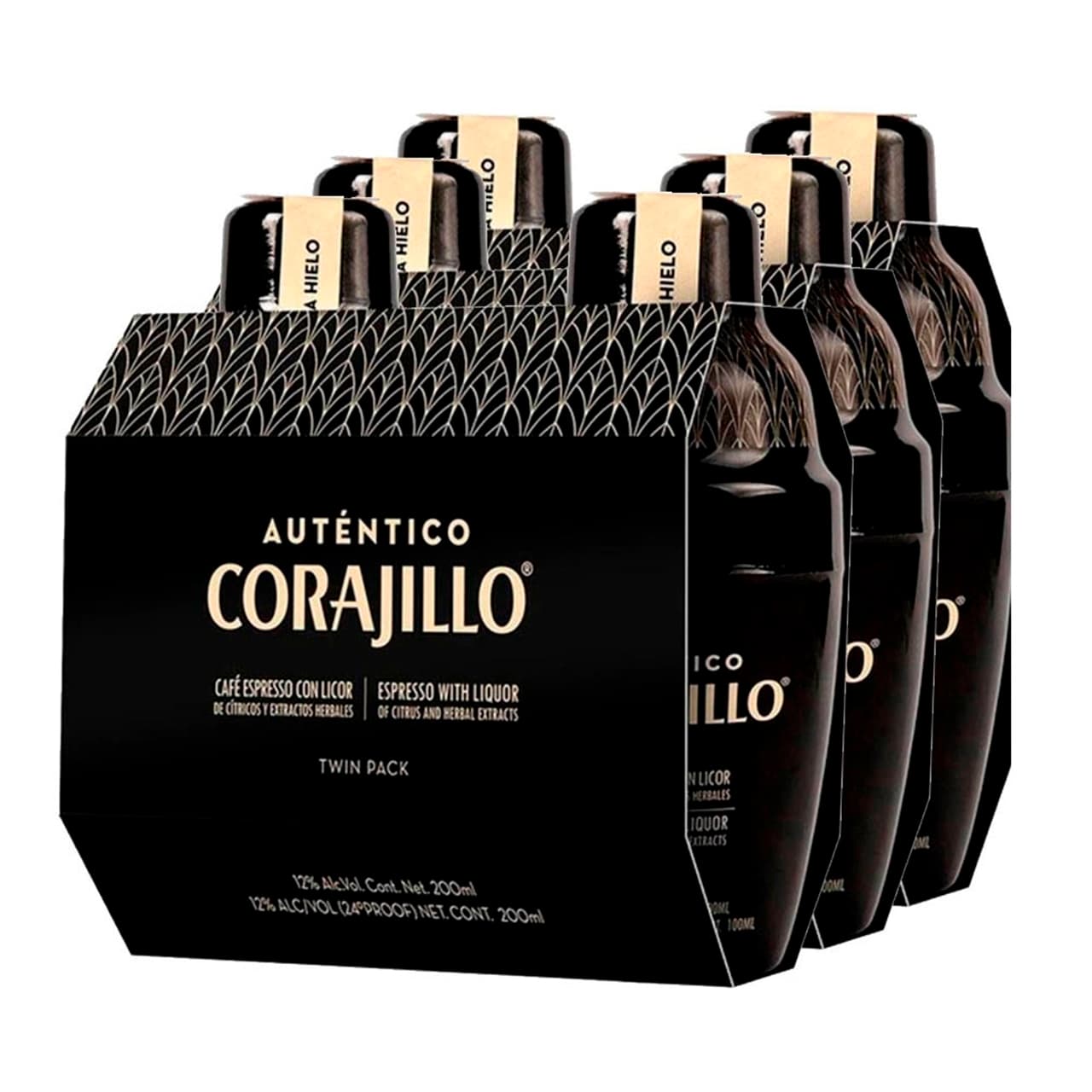 Auténtico Corajillo Licor 200 ml Six Pack