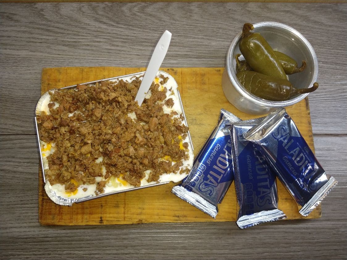 Papa Asada con Carne