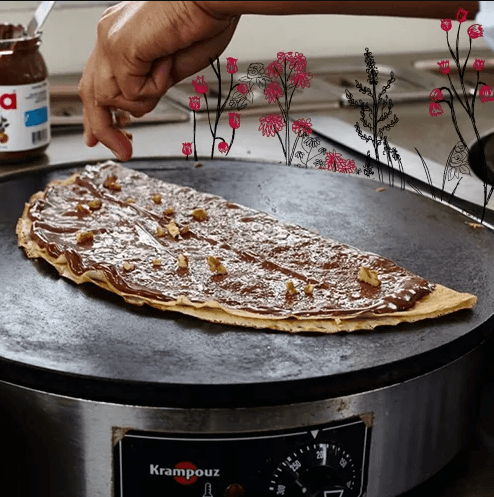 Crepe Nutella Pecanas