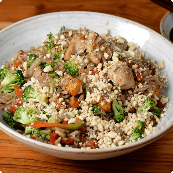 Arroz Madurito, Maní y Proteína a Elección.