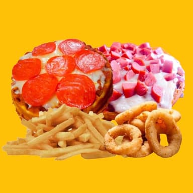 COMBO PAREJA DE PIZZA Y WAFLES
