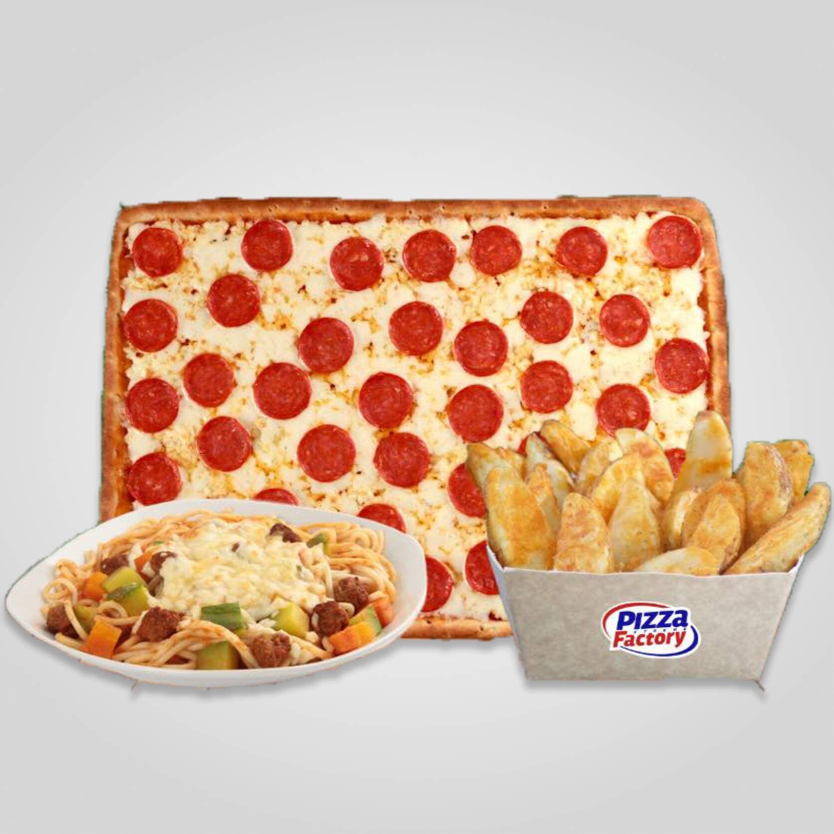 Combo 1 (Pizza X 20+espagueti o papas)