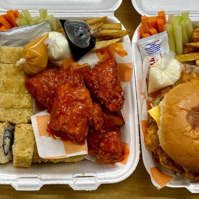 Combo Hamburguesa, Sushi, Boneless
