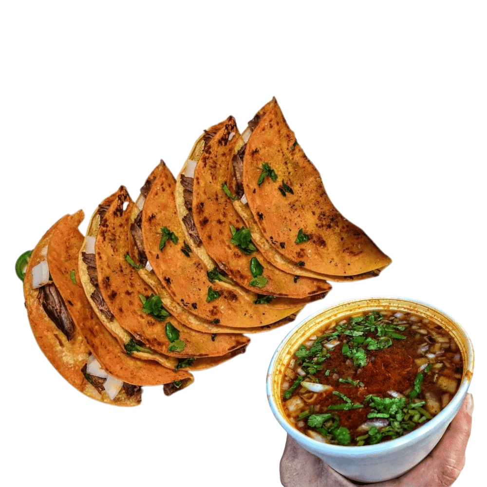 Orden De 5 Tacos y Consomé