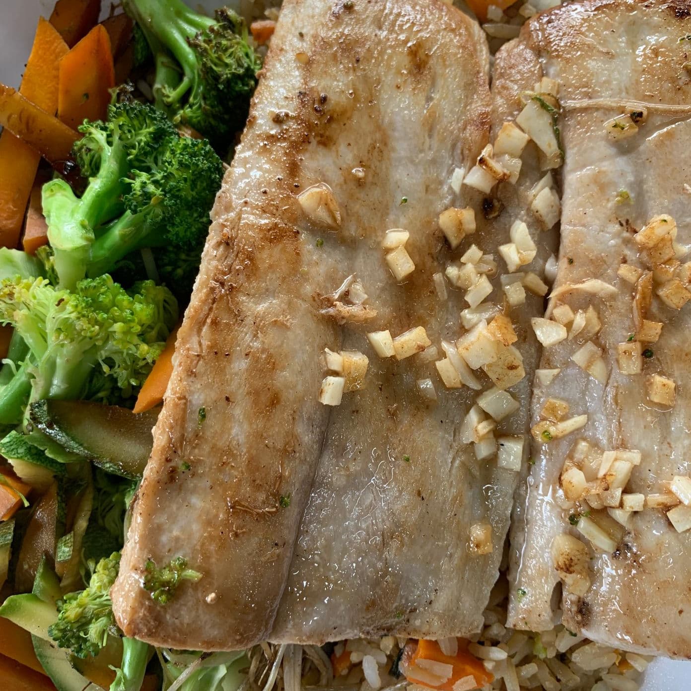 TEPPANYAKI DE PESCADO AL AJO