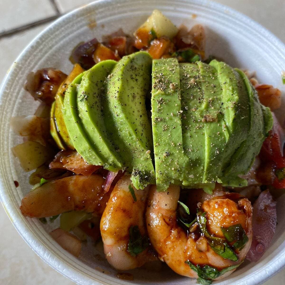 Medio litro ceviche mixto