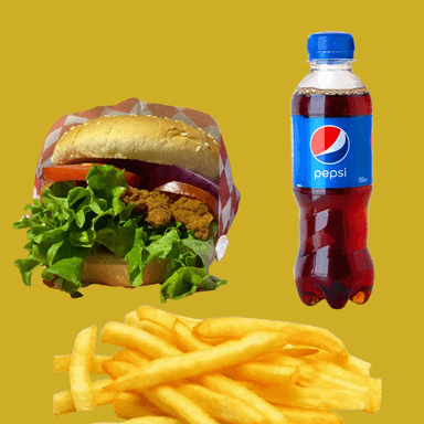 BOXING BURGER CON PAPAS Y REFRESCO