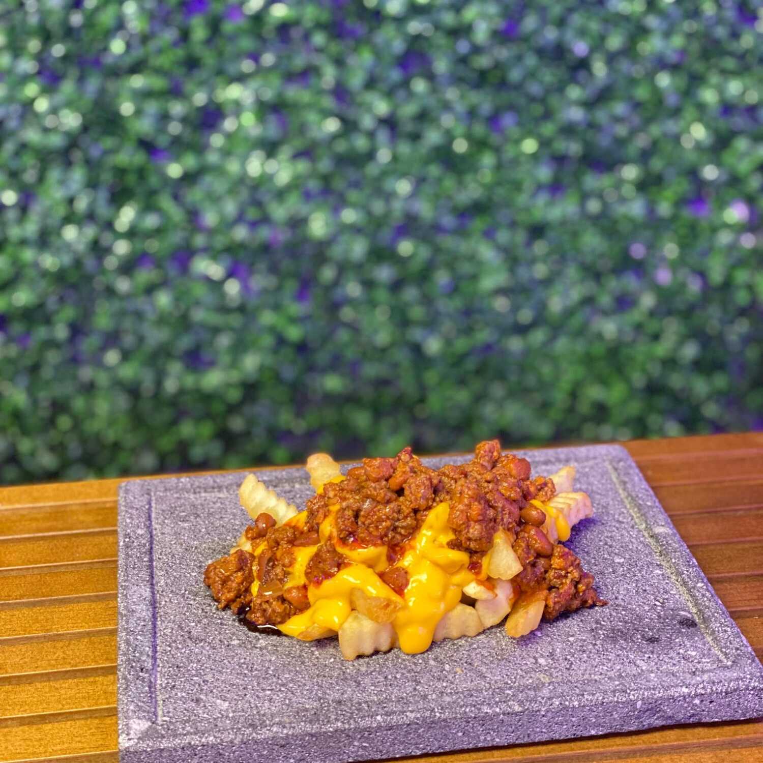 Papas con chilli beans