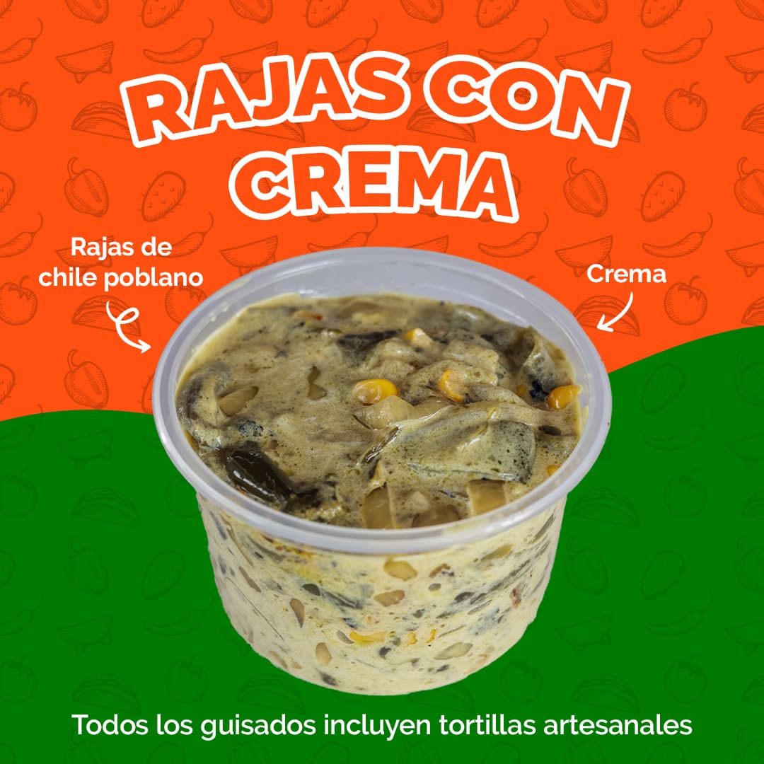 Medio Rajas Con Crema D