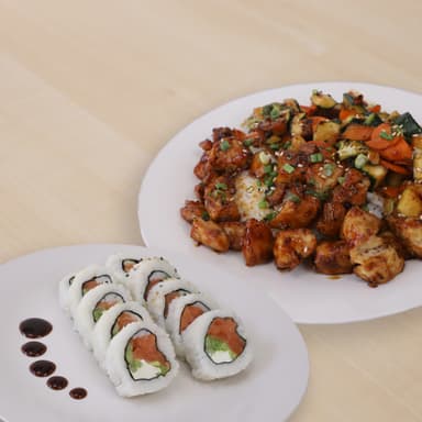 Teriyaki de Pechuga + Salmón Roll