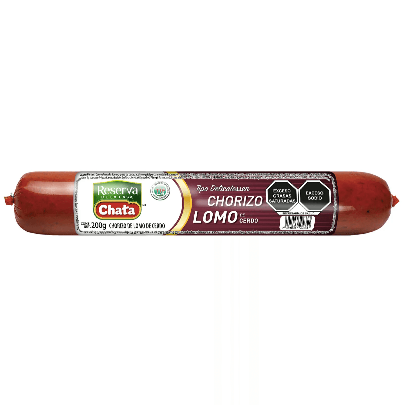 CHORIZO DE LOMO DE CERDO RESERVA