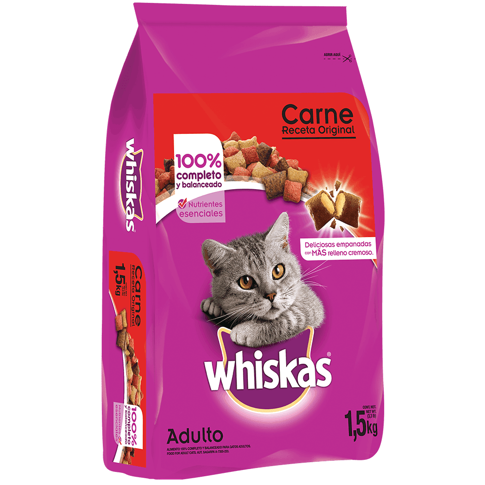 Whiskas 1.5 kg bolsa carne fresca