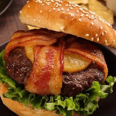 Burger Hawaiana+ Papas + Refresco 🍔🍟🥤😋😋😋