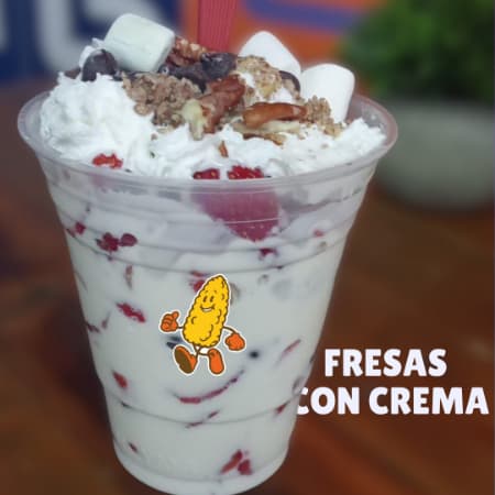 Fresas con crema 10 oz