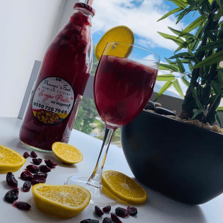 Litro De Sangría Con Vino Tinto