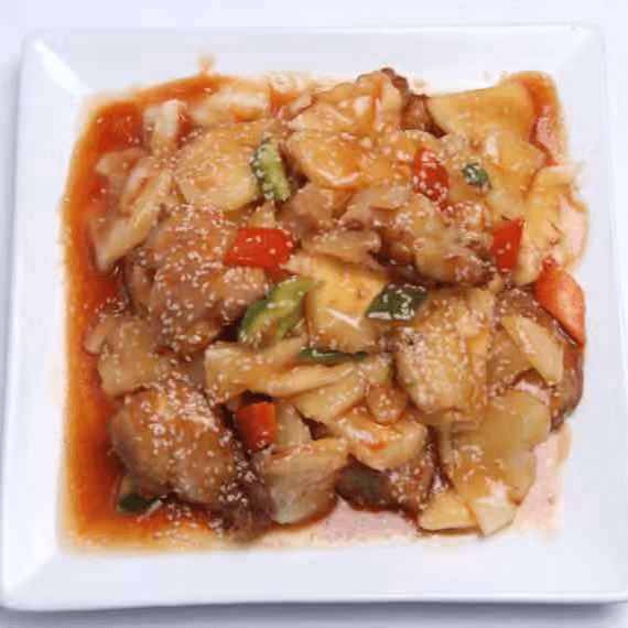Menú Pollo en Trozos con Piña