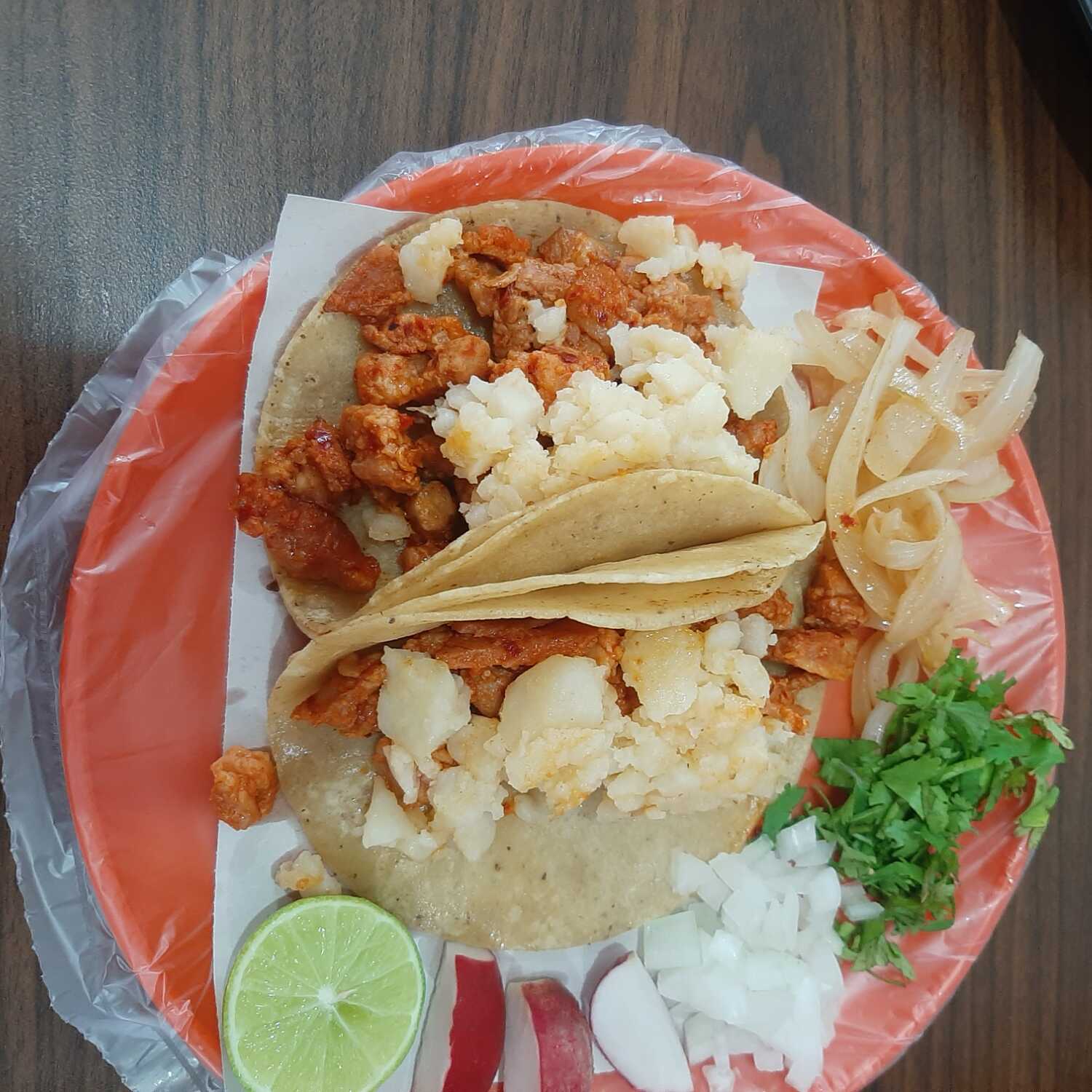 Tacos de Adobada c/papa