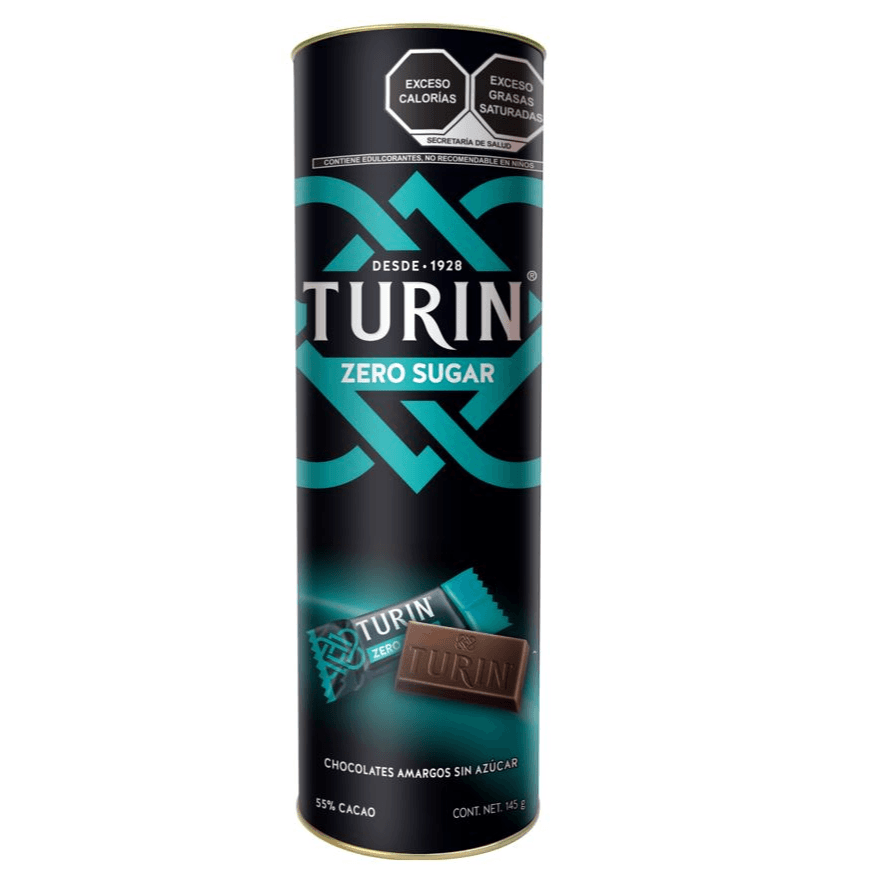 Turin Zero Chocolate Sin Azúcar Tubo 145 G