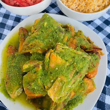 Pollo a la macha verde