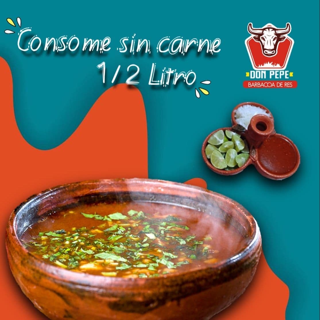 1/2 consomé SIN carne