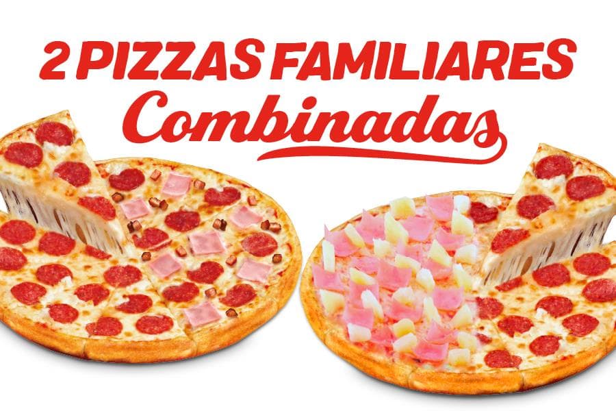 2 Pizzas Familiares x $199