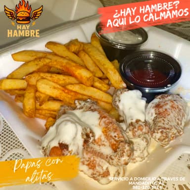 Papas con Alitas