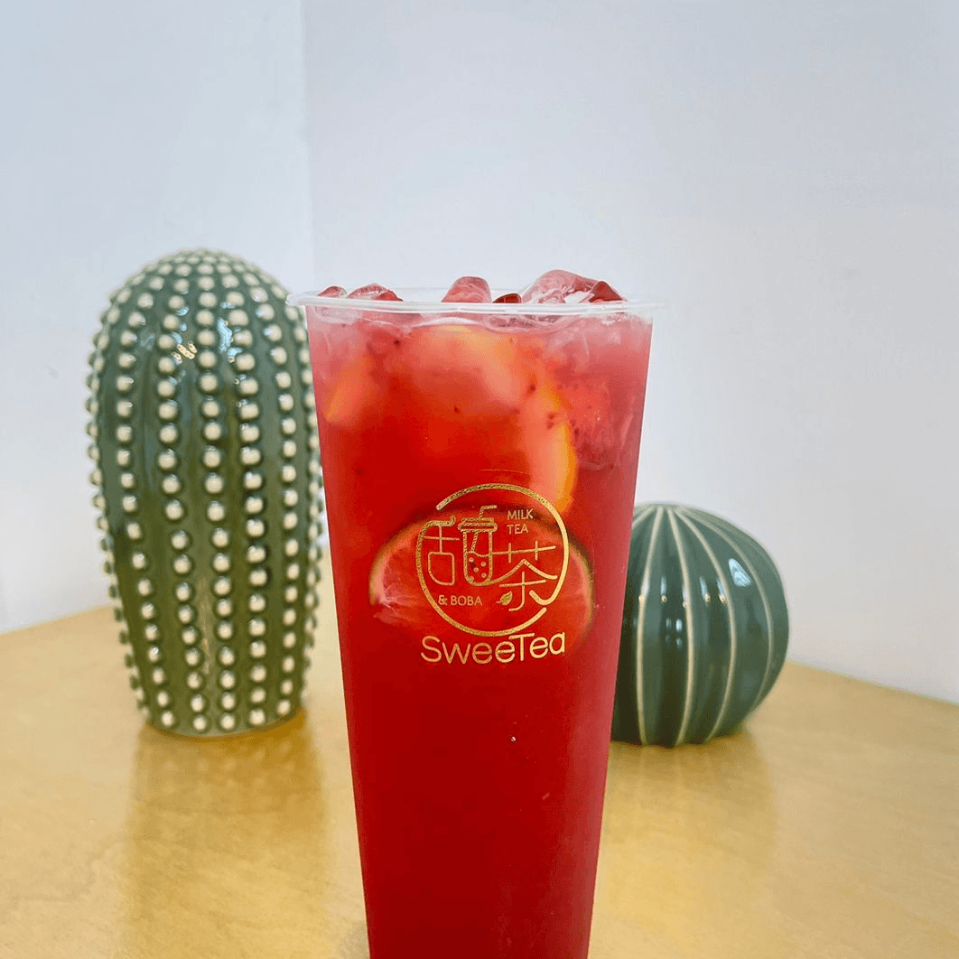 Dragon Fruit Strawberry Green Tea