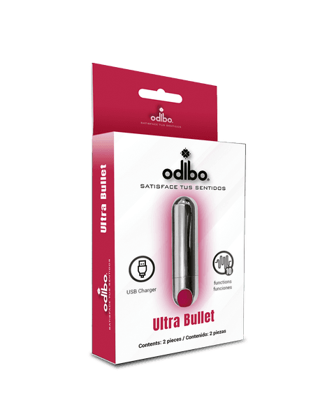 ULTRA BULLET 10 FUNCTIONS USB RECHARGEABLE SILVER