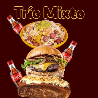 TRIO Mixto Sweet+Chikend+Desgranado con gaseosa