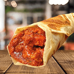Burrito de asado rojo.