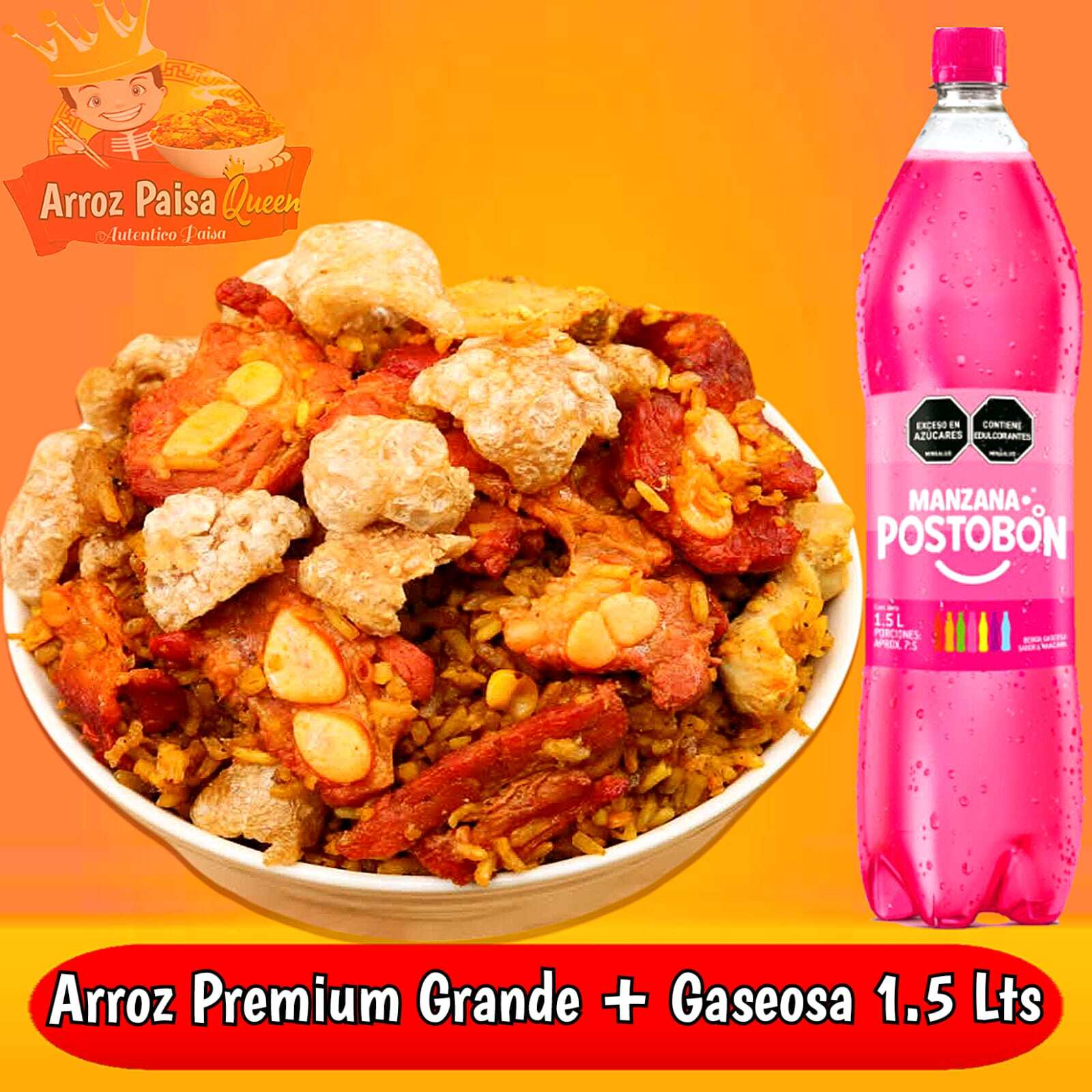 Arroz Premium (8 Porciones) + Gaseosa 1.5 Lts