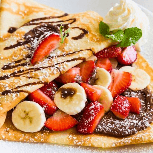 Crepa de NUTELLA, Philadelphia ,Platano,Fresa.