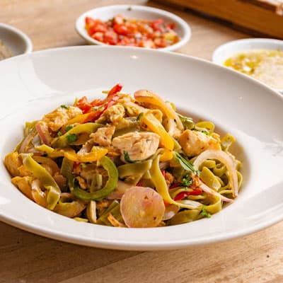 Fettuccine Con Pollo al Tequila