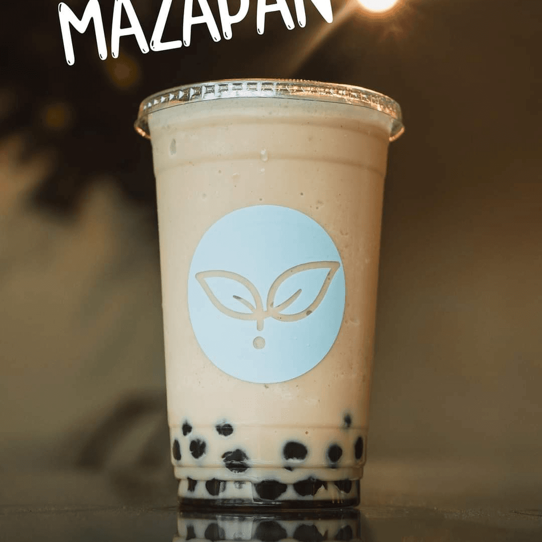 Frappe de mazapan con tapioca