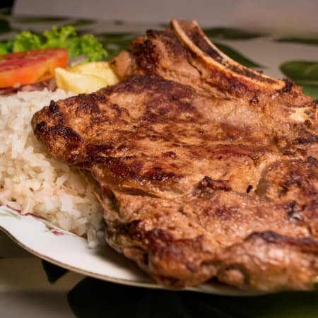 Churrasco + Papas Fritas + Arroz + Ensalada