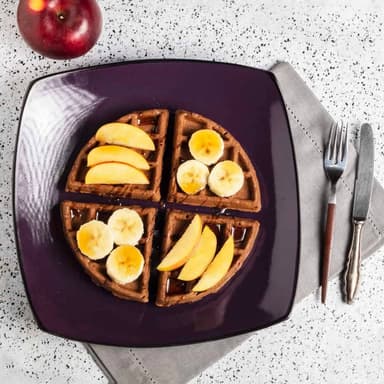 Waffle de chocolate 2 ingredientes