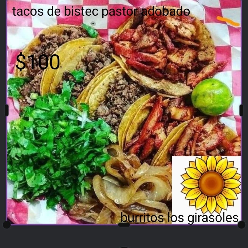 Tacos cobinada de pastor y bistec