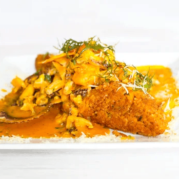 Tacu Tacu en Salsa de Mariscos