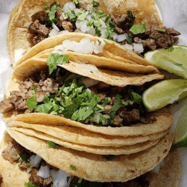 Tacos de Bistec en Tortilla Taquera (Orden 3 Pzas)