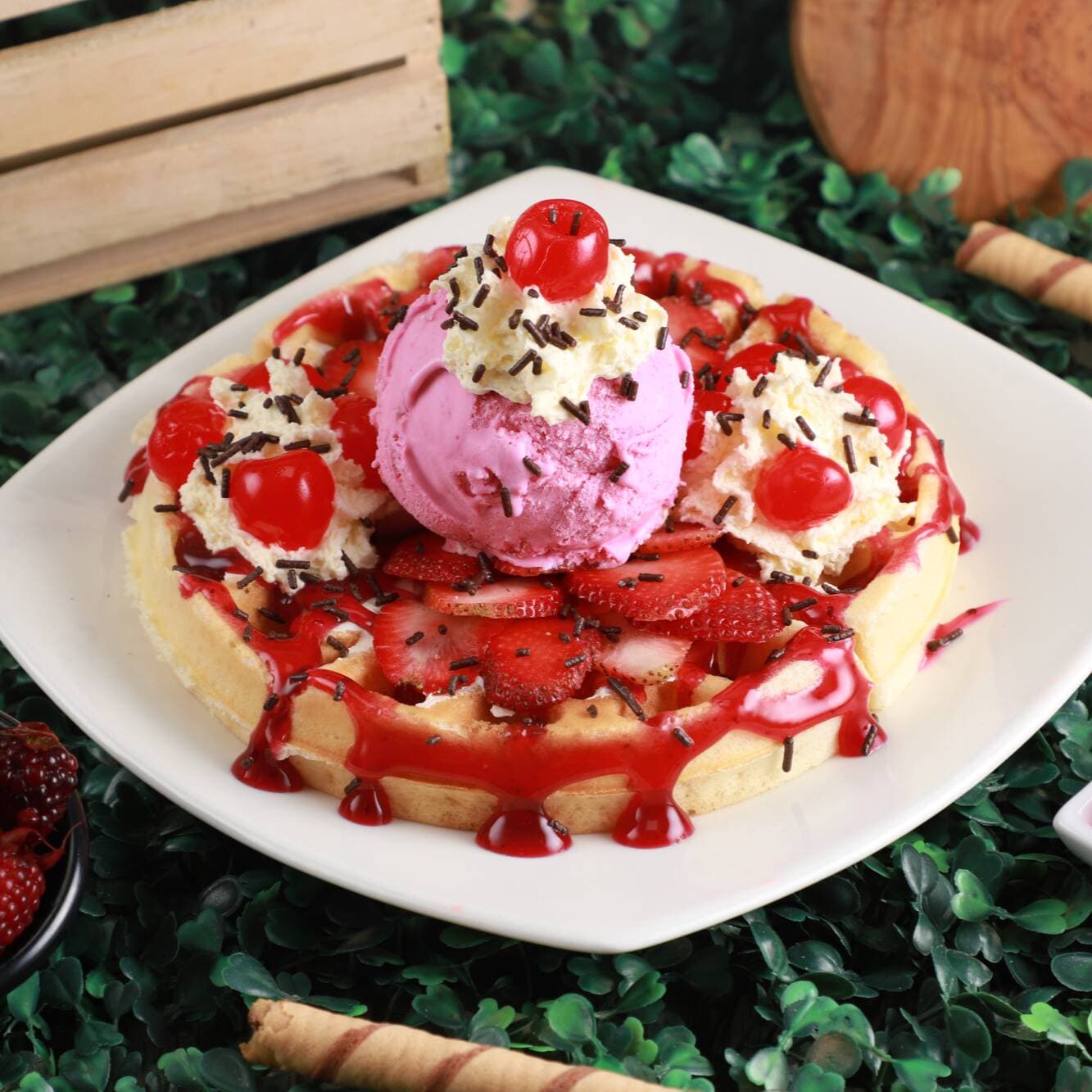Waffle Frutos Rojos