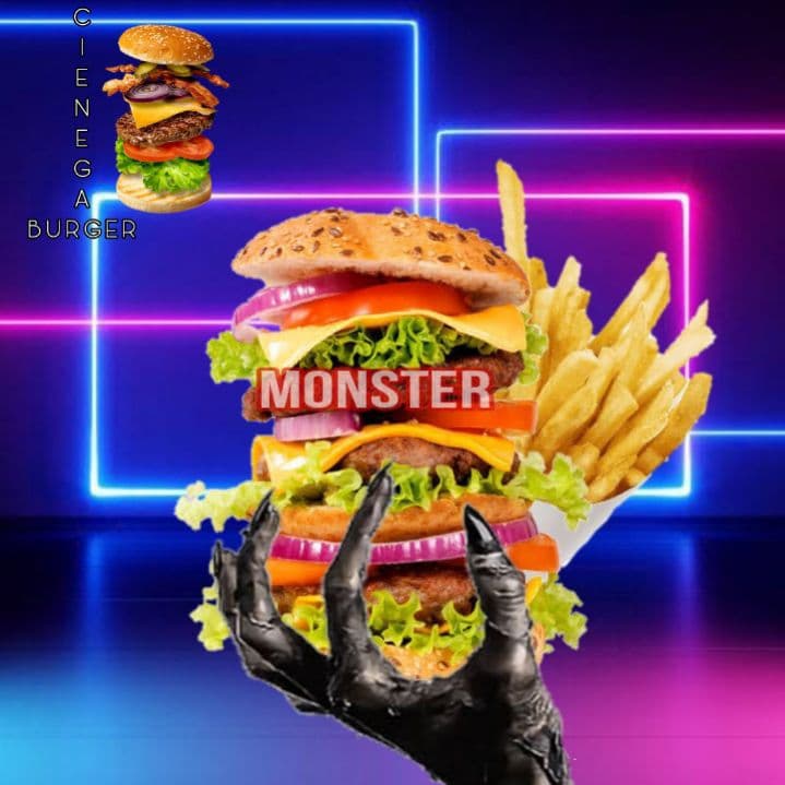 Burger Monster con Papas 100g