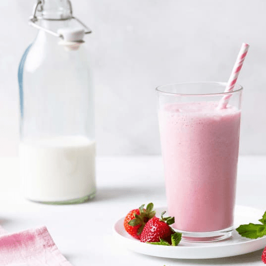 JUGO FRESA CON LECHE