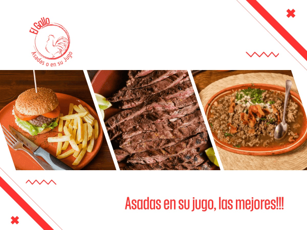 EL GALLO, ASADAS O EN SU JUGO