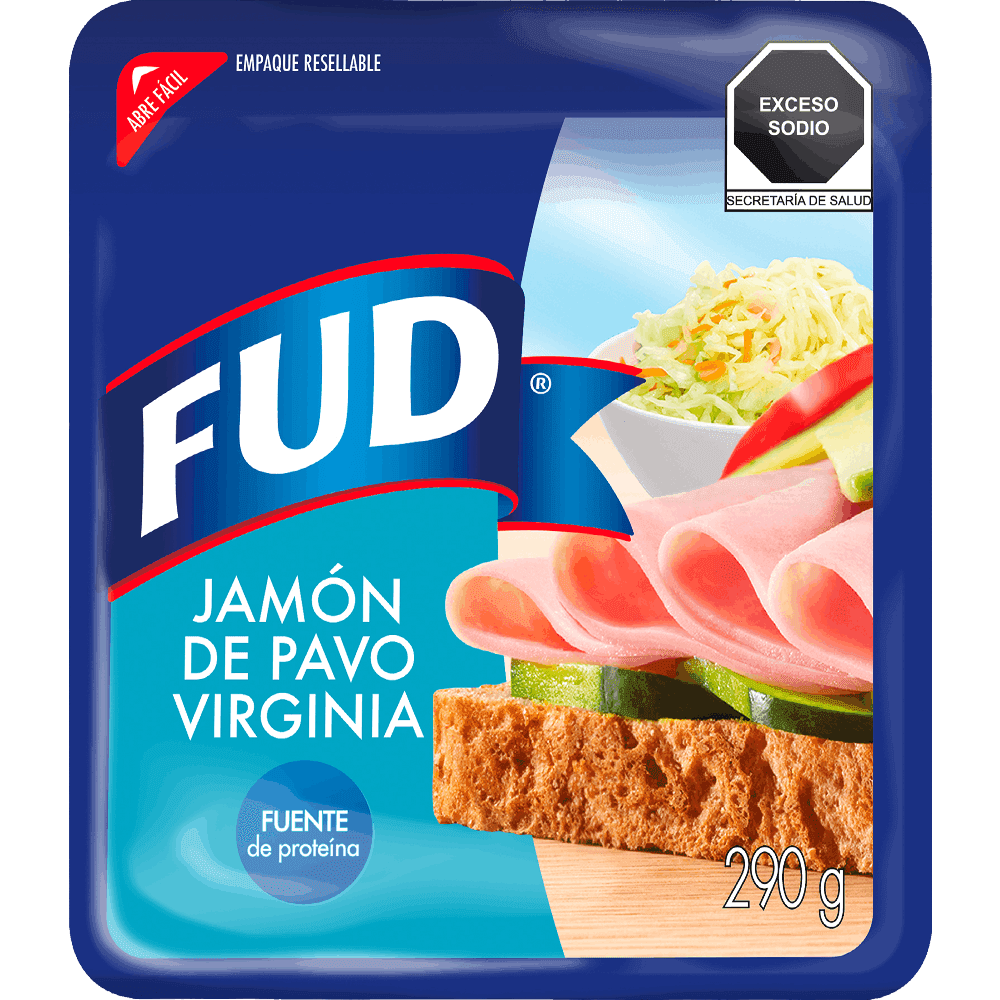 Jamon de pavo virginia Turkey Fud 290 gr bolsa