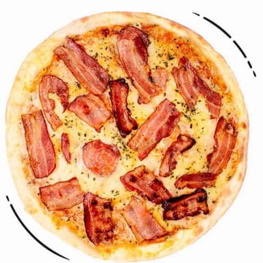 Pizza de  tocineta de 22 cm