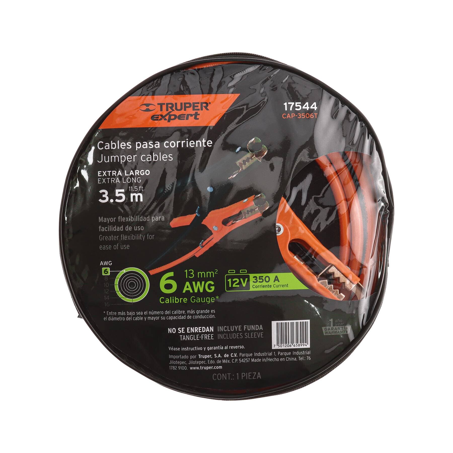 CABLES PASA CORRIENTE CAL.6X3.5MT  TRUPER