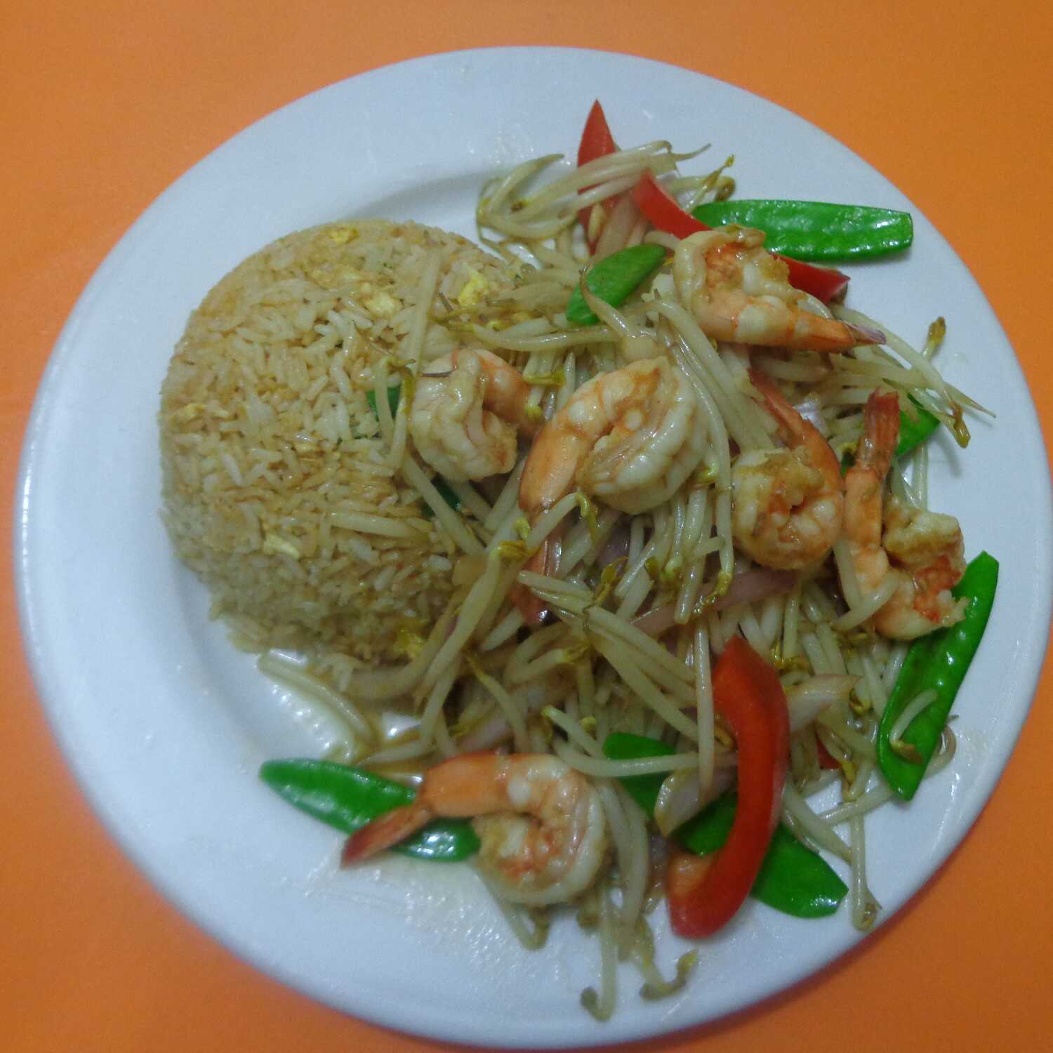 Langostino con Frejolito Chino