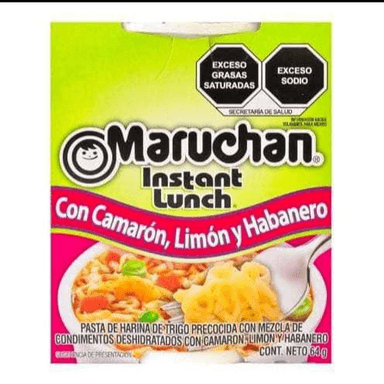 Sopa maruchan preparada Habanero